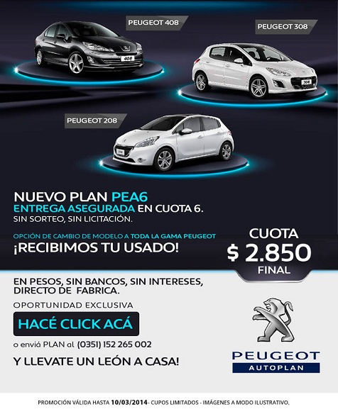 Nuevo plan de Peugeot PEA6
