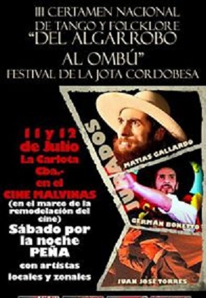 El próximo 11 y 12 de Julio “Del Algarrobo al Ombú”