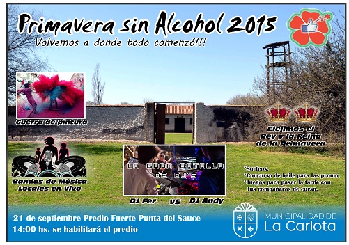El lunes se desarrollará “Primavera Sin Alcohol 2015”