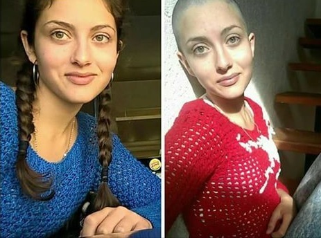 Se rapó y donó su pelo para ayudar a niñas con cáncer