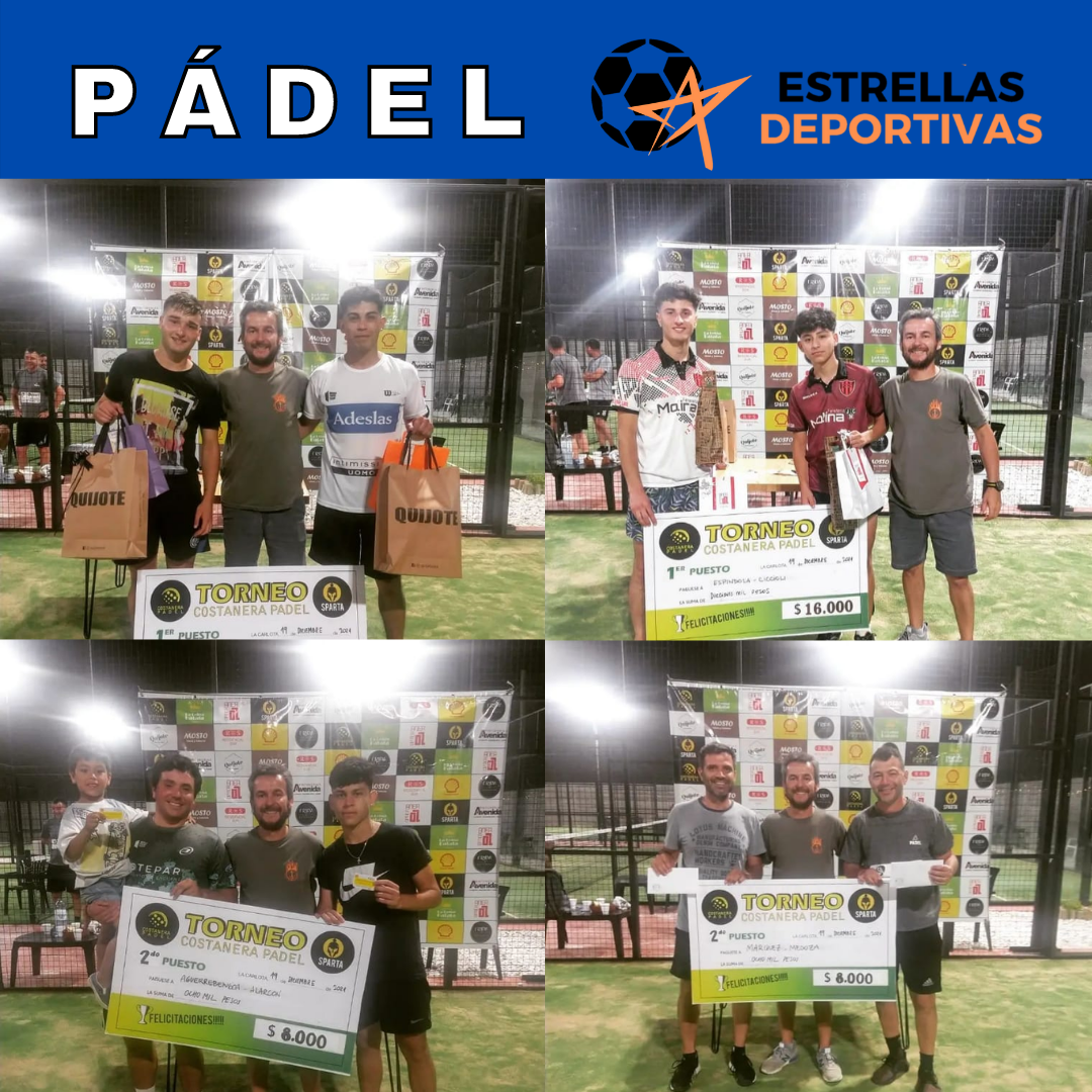 Se desarrolló el segundo torneo en ‘Costanera Pádel’ y los campeones fueron ledesmenses
