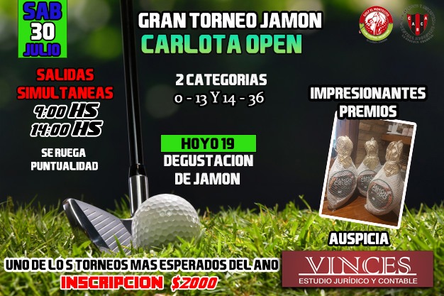Un premio sabroso: Se jugó el gran torneo de golf ‘Jamón Carlota Open’