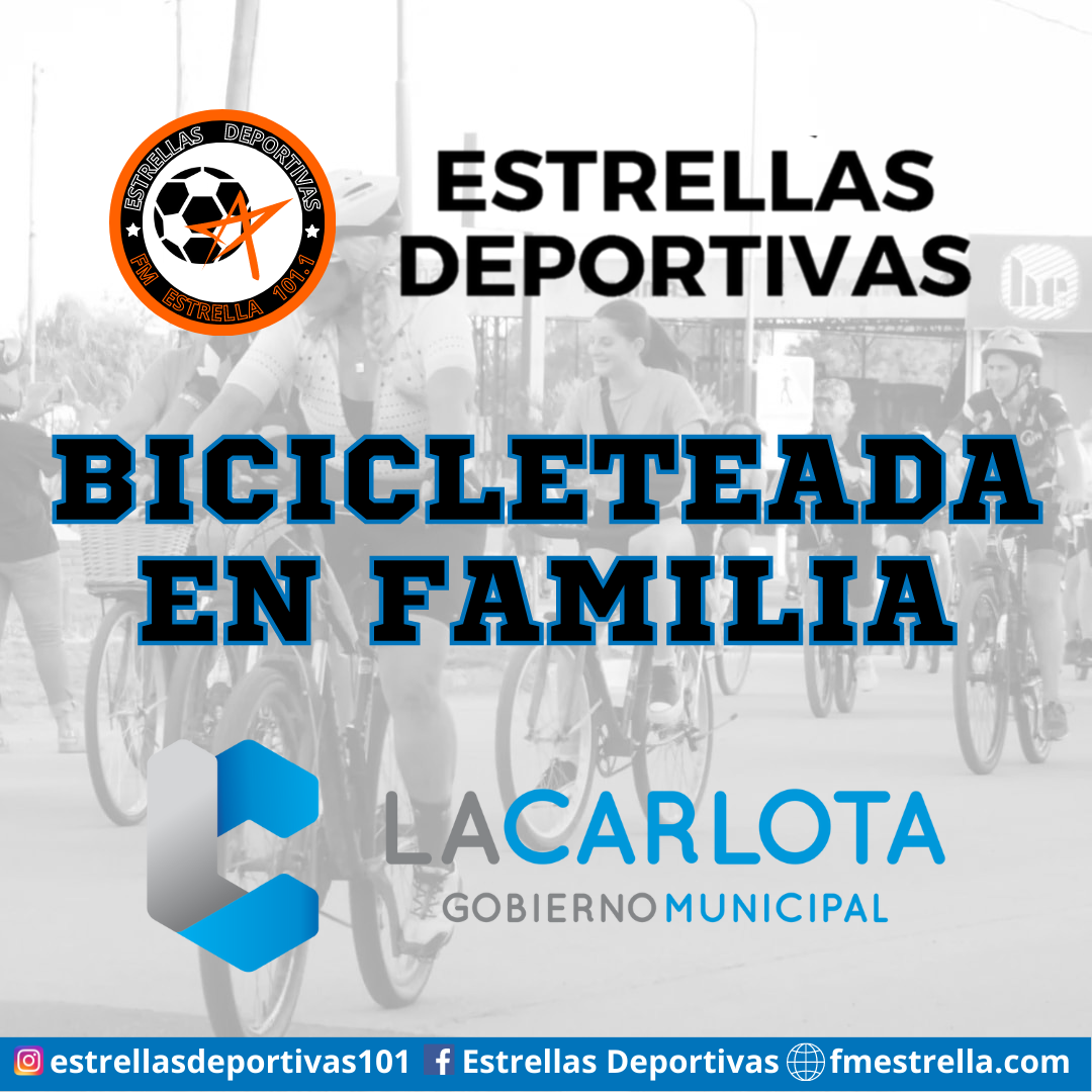 La Carlota sobre ruedas: La ciudad disfrutó una nueva edición de la “Bicicleteada en Familia”